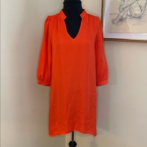 Annie Griffin | Orange lined silk dress-size XS
